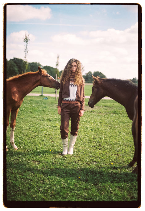 Timmy skuba velvet jacket | Brown