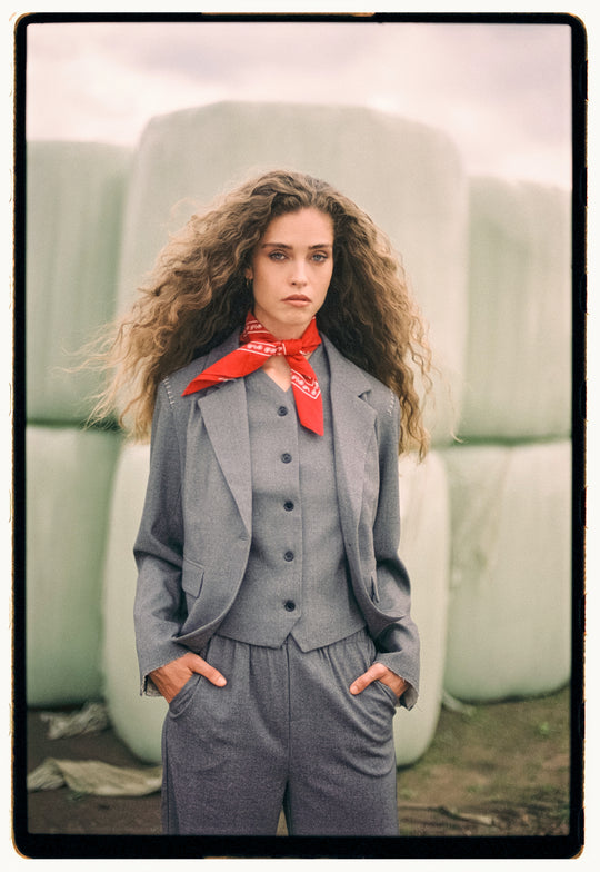Eleni viscose basic blazer