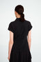 Aston strech technical jersey blouse | Black