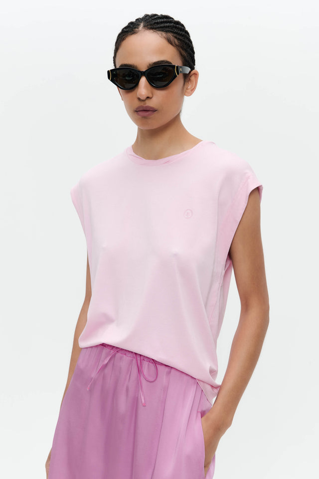 Maria strech viscose logo top | Flamingo