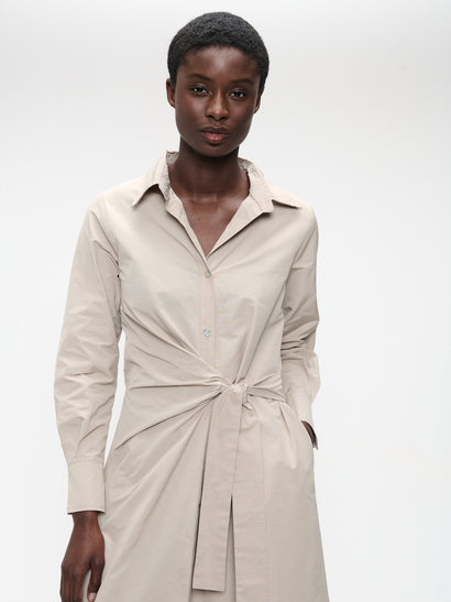 Edyta taffeta dress | Beige