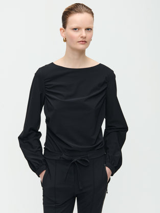 Nina Top Technical Jersey | Black