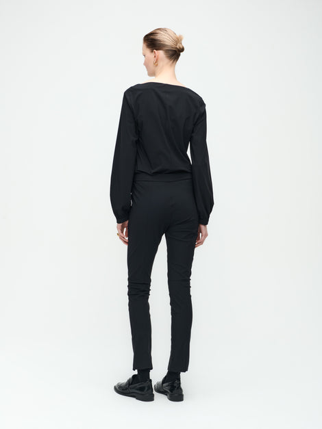 Nina Top Technical Jersey | Black