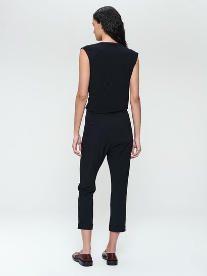 Nelly technisches Jersey-Top mit Stretchanteil | Schwarz