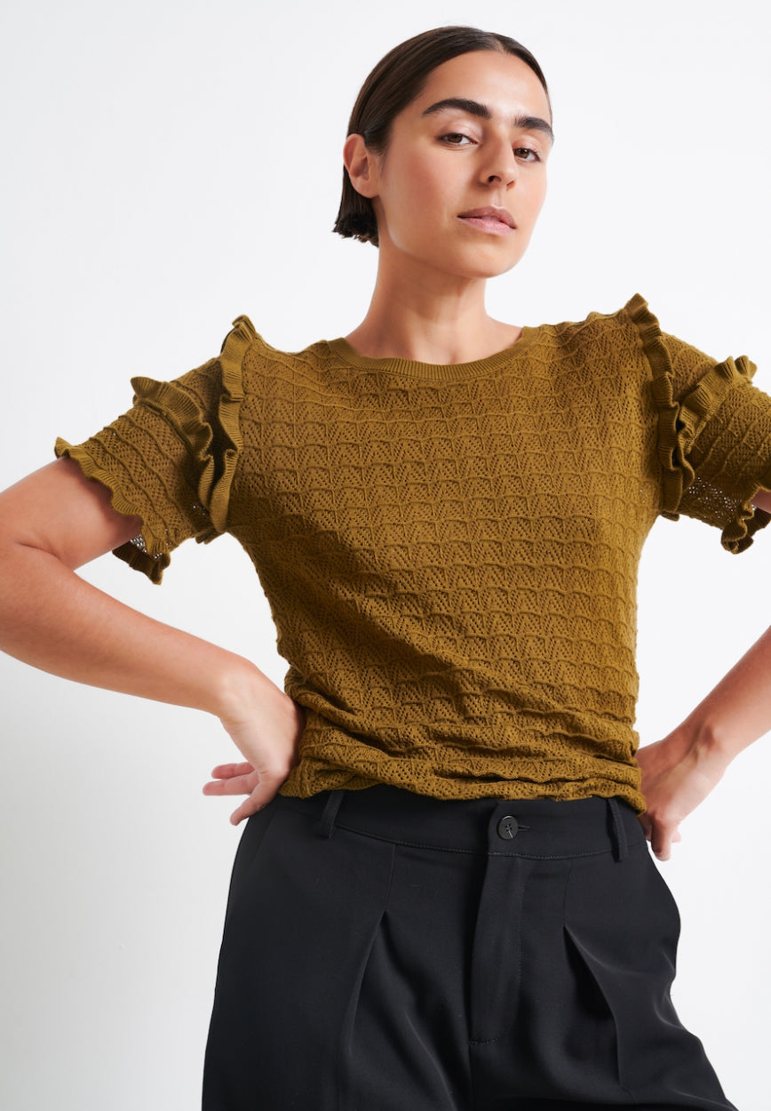 Top Zaza Organic Cotton | Oliva green