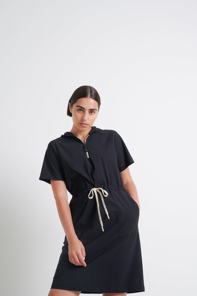Evi Dress Technical Jersey | Black
