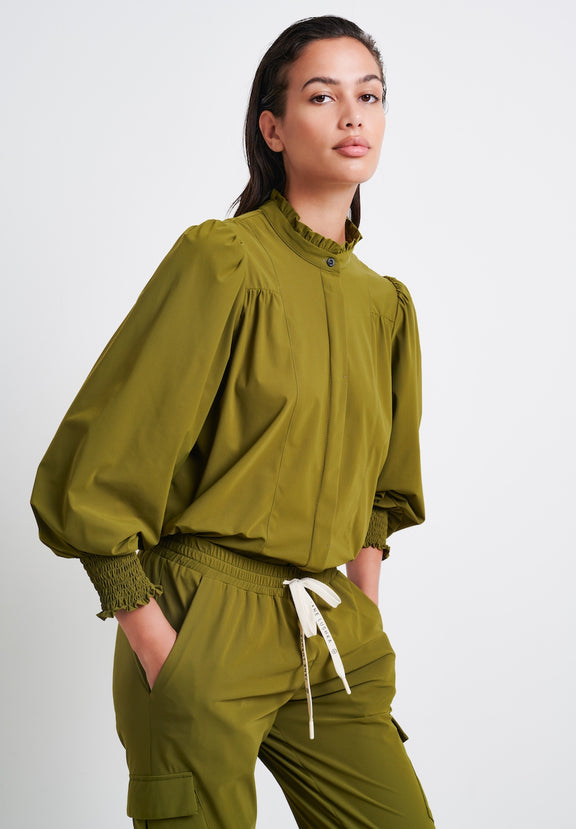 Oliver Blouse Technical Jersey | Oliva green