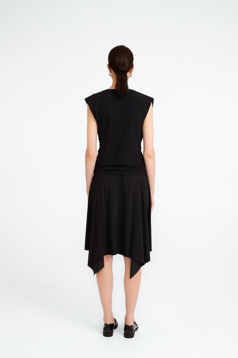 Caro strech technical jersey skirt | Black