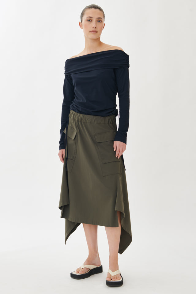 Yanna Skirt Technical Jersey | Army