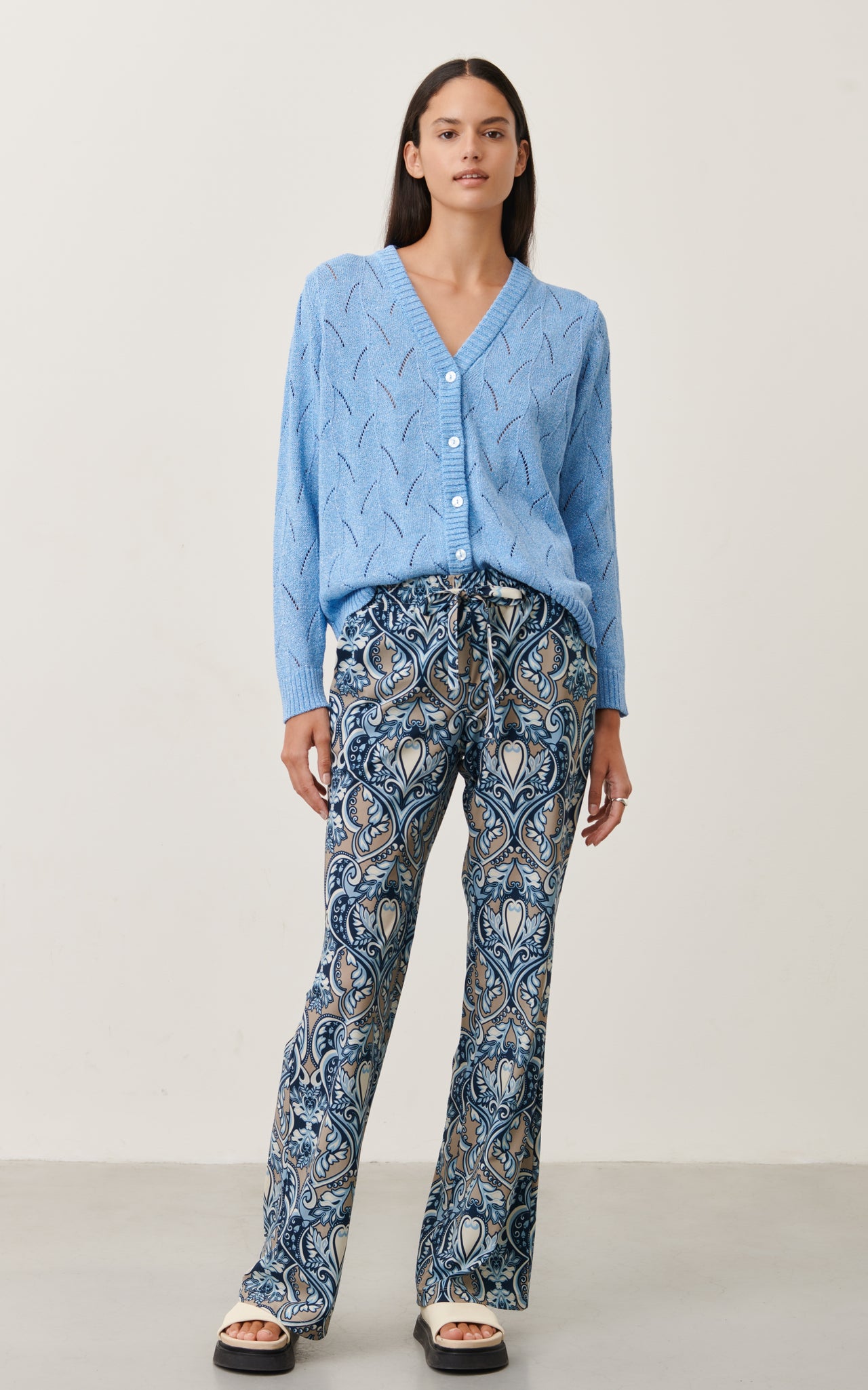 Carola Pants Technical Jersey | Multi Blue