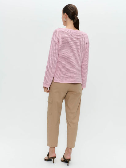 Cotton viscose blend pullover 9050 | Rose