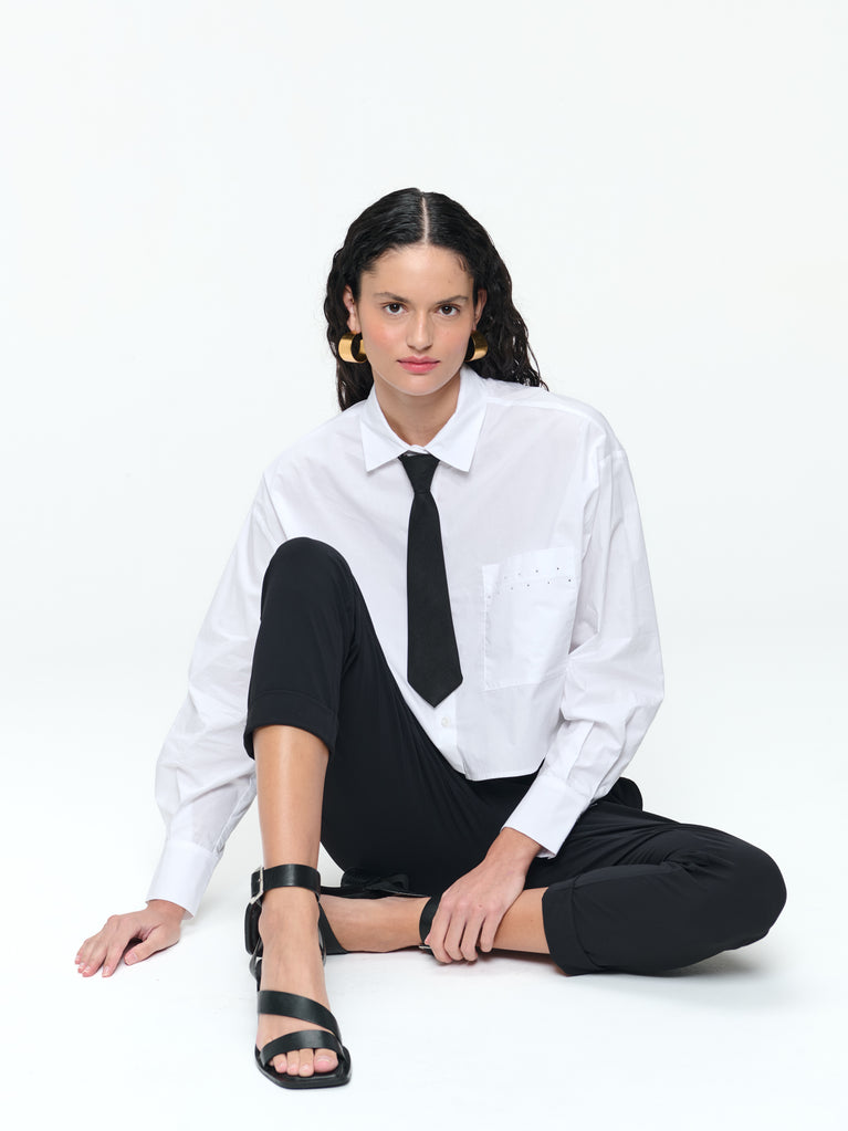 Linfa studio poplin blouse | White