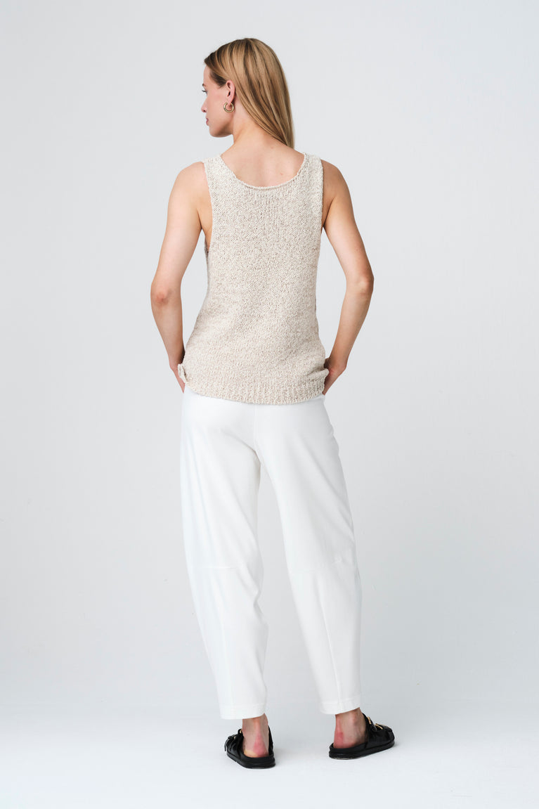 Top cotton E26119 | Beige