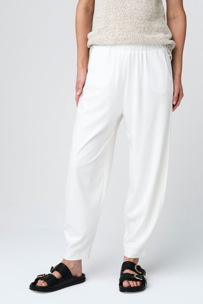 Fagiolo-Hose aus weichem Punto-Milano-Jersey | Panna
