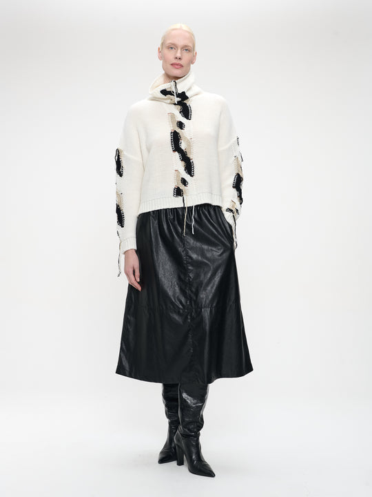 Nitty eco leather skirt