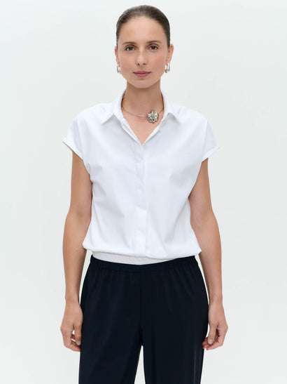 Wilma blouse technical jersey | White