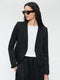 Elvira rayon viscose blazer | Black