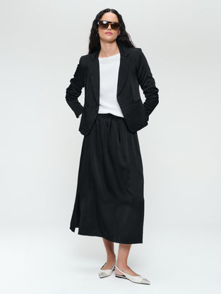 Elvira rayon viscose blazer | Black