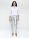 Alex silver shine foil pants | Silver