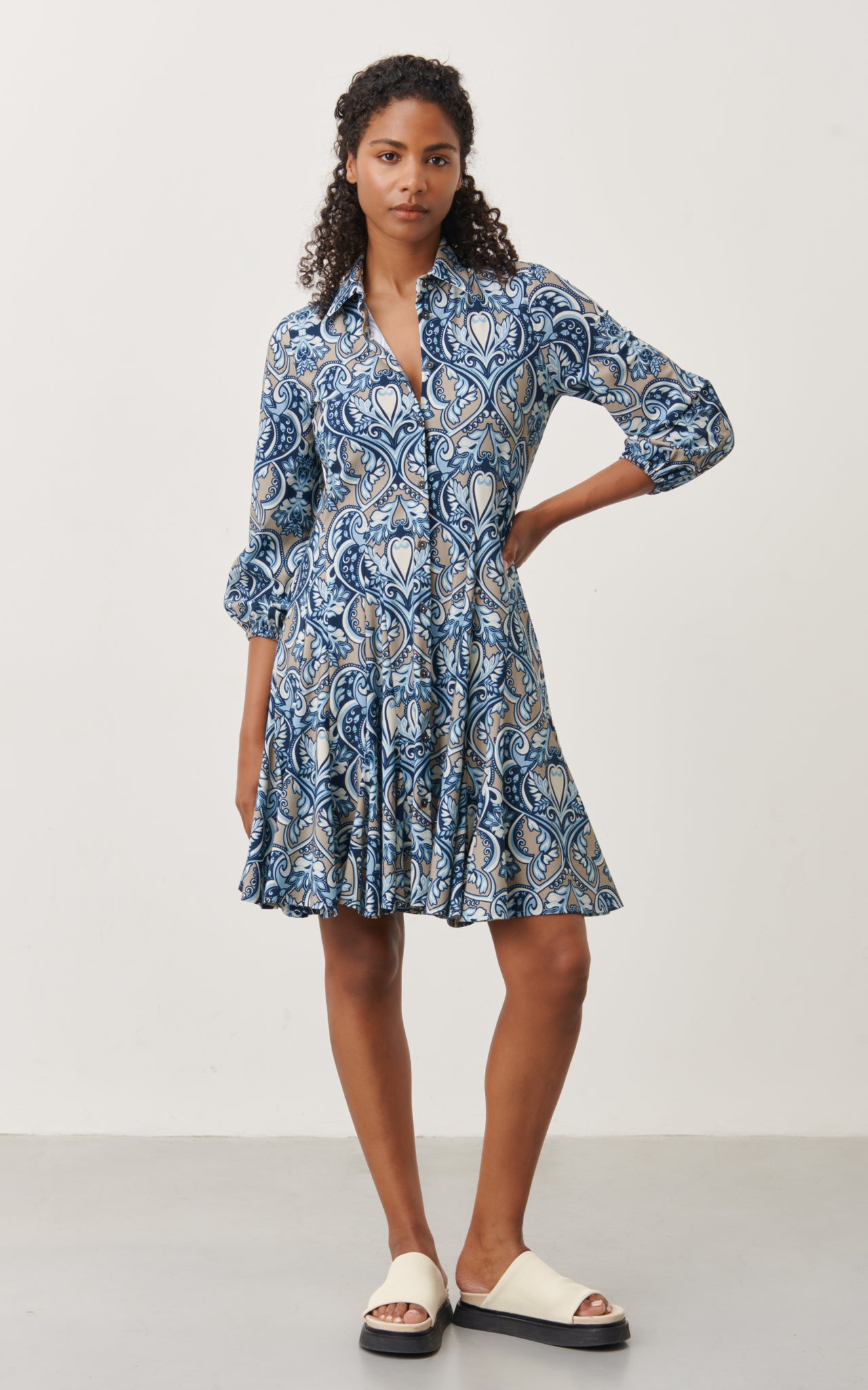 Dio Dress Technical Jersey | Multi Blue