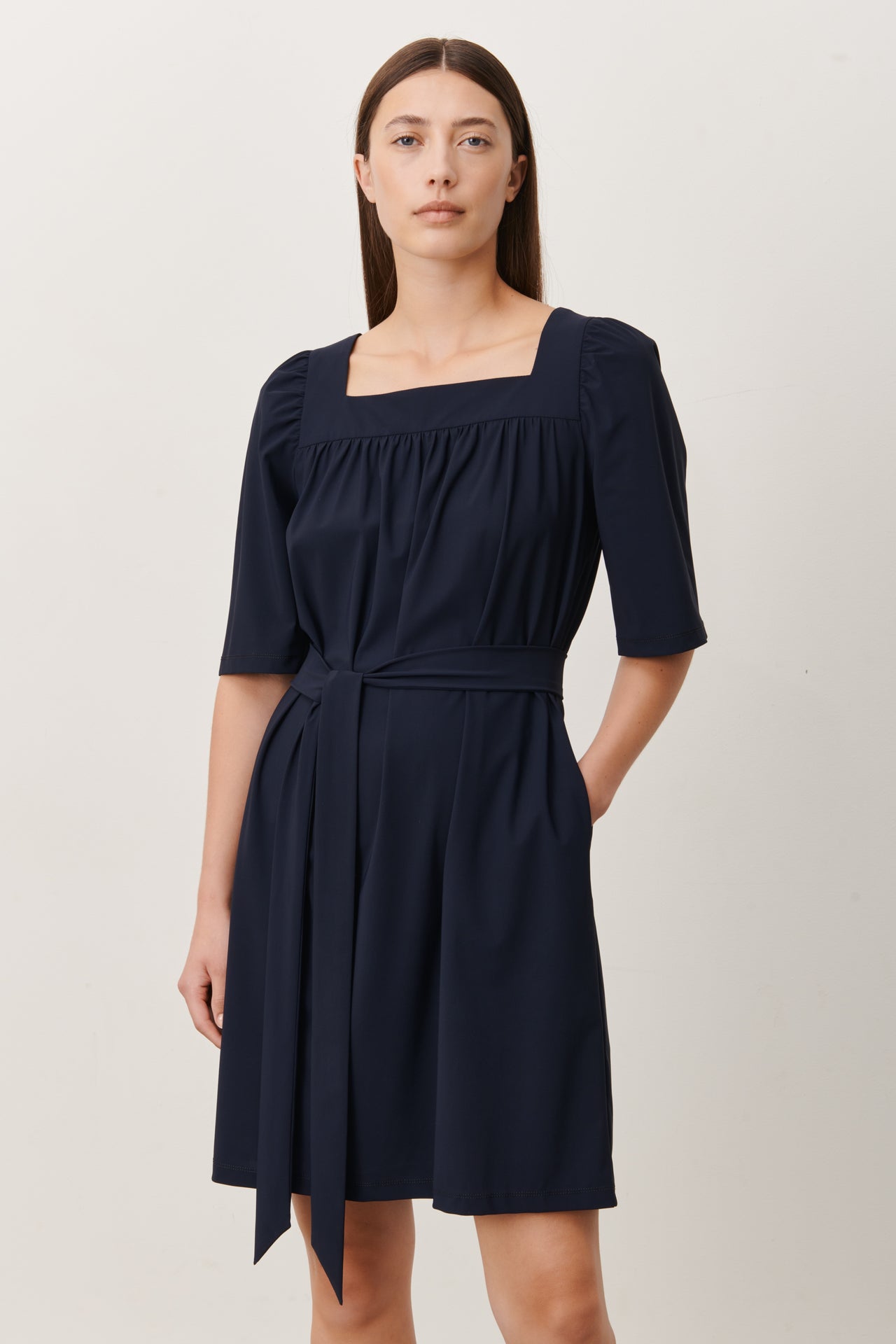 Jassi Dress Technical Jersey | Blue
