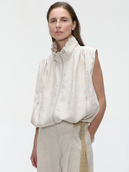 Leinenweste Rin | Beige