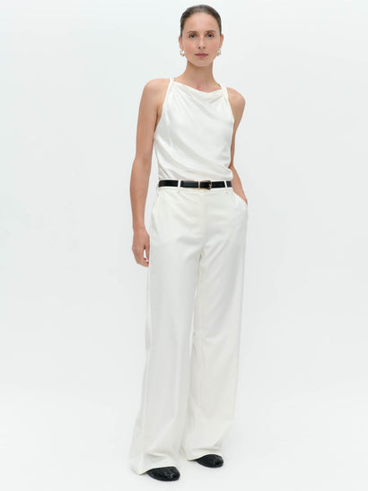 Yvette shiny line viscose pants | Off White
