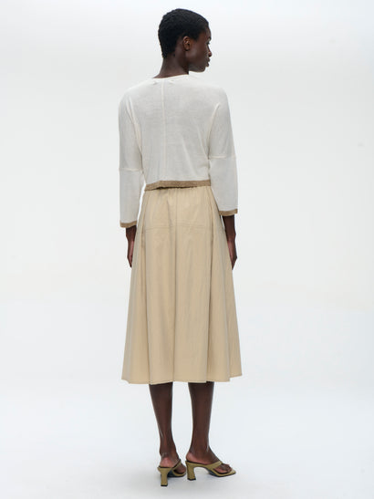 Gonna Rini in popeline | Beige