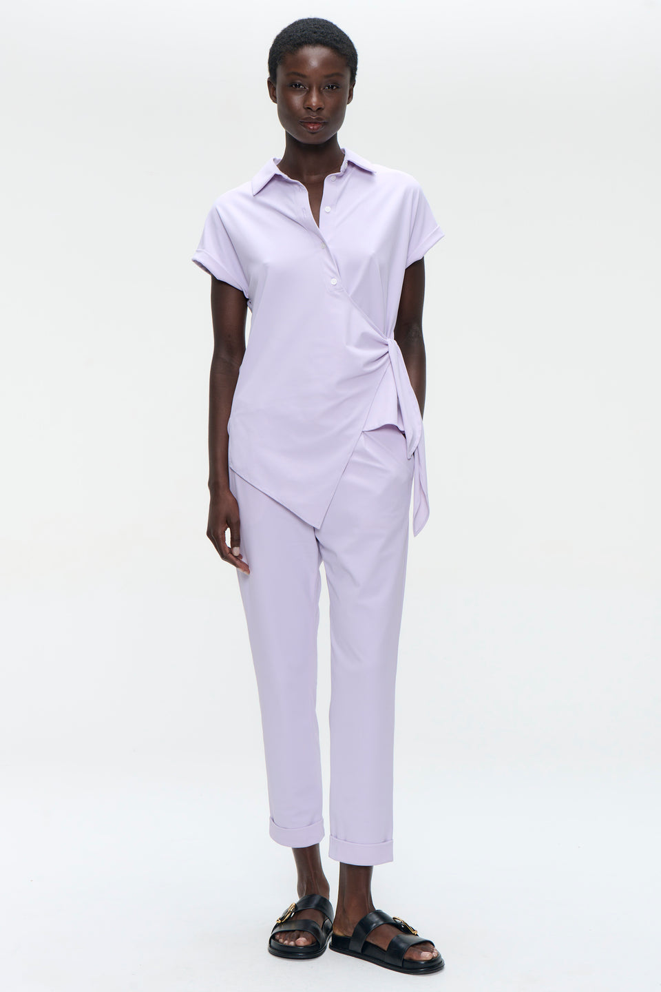 Aston blouse technical jersey | Lila