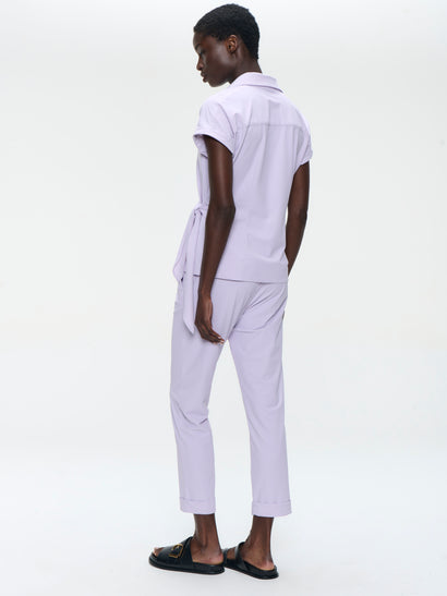 Aston Bluse technischer Jersey | Lila