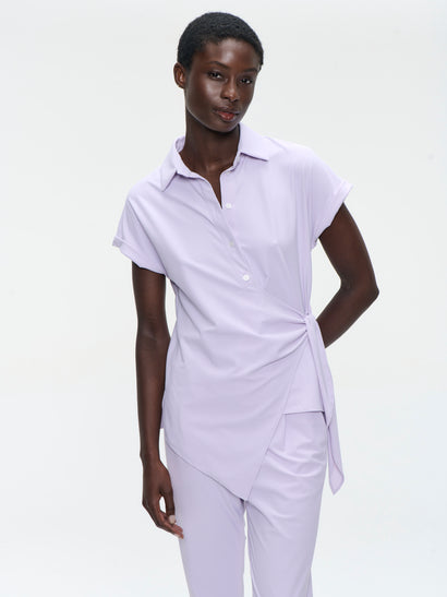 Aston Bluse technischer Jersey | Lila