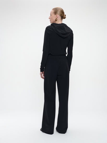 Melissa top brush tech jersey | Black