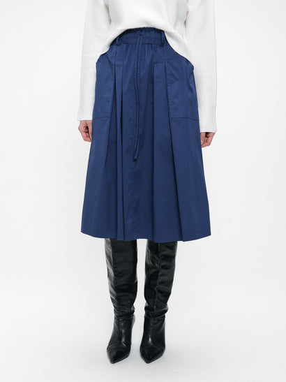 Raffaele poplin skirt | Blue