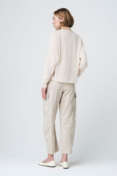 Fine Viscose Cardigan 26023 | Ecru
