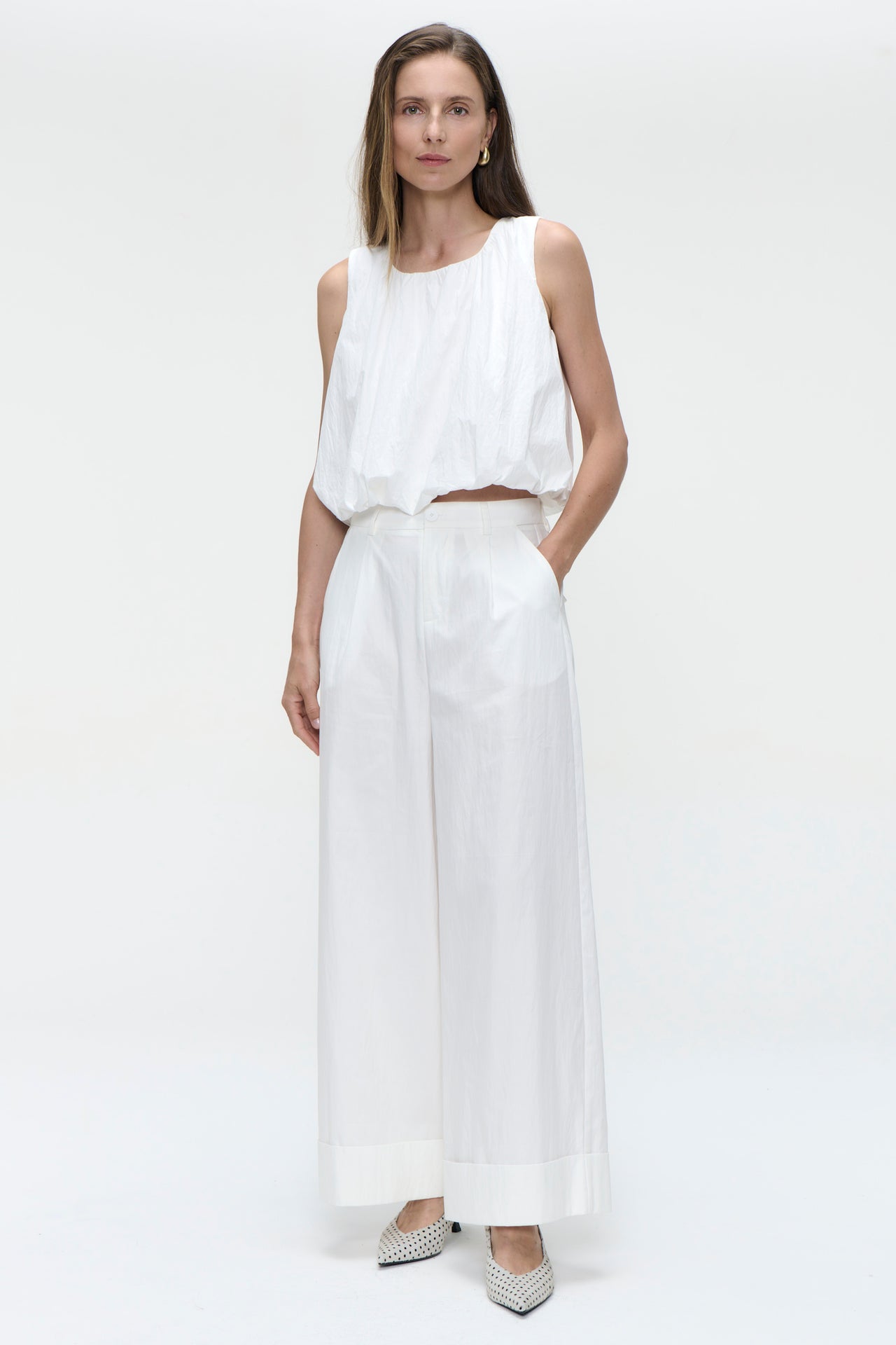 Mura cotton pants | White