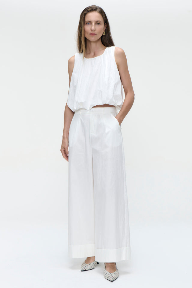 Mura cotton pants | White