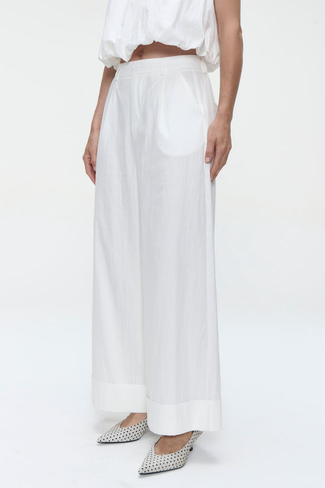 Mura cotton pants | White