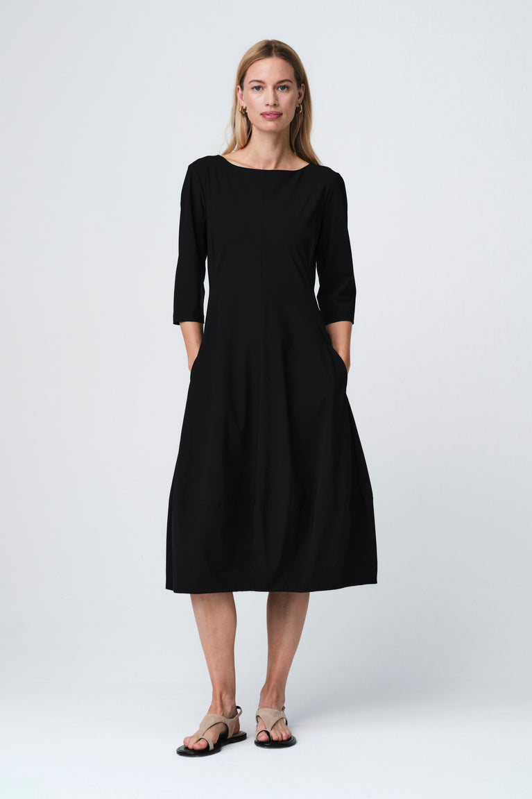 Asola dress technical jersey | Black
