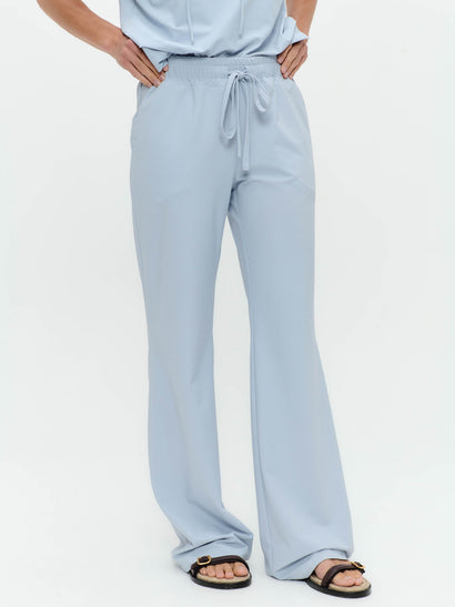 Carola Struktur-Jerseyhose | Hellblau