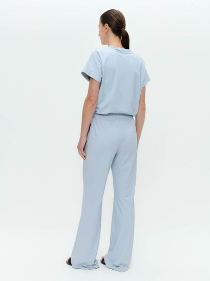 Carola Struktur-Jerseyhose | Hellblau
