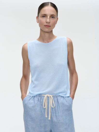 Viscose zomertop 501 | Celeste