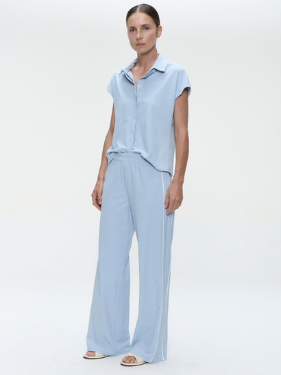 Pantalon Vaya Technical Jersey structuré | Bleu clair