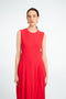 Jackie structure technical jersey dress | Red