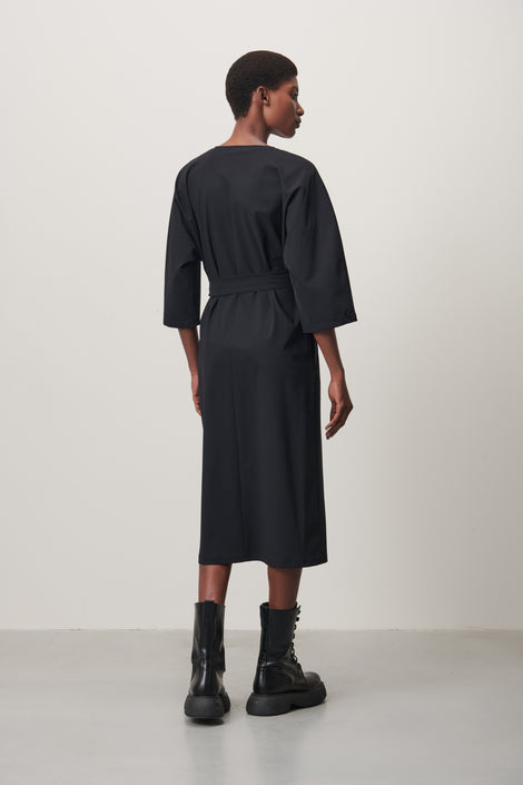 Jill Dress Technical Jersey | Black