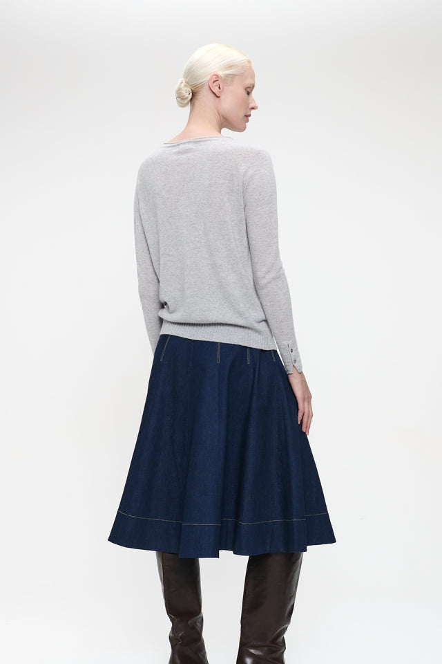 Pullover Cashmere blend 2480 | Light Grey