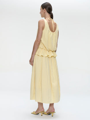 Reiki viscose skirt | Yellow
