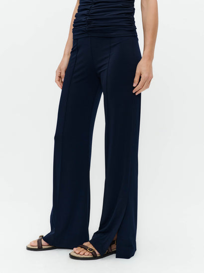 Loren slit pants | Blue