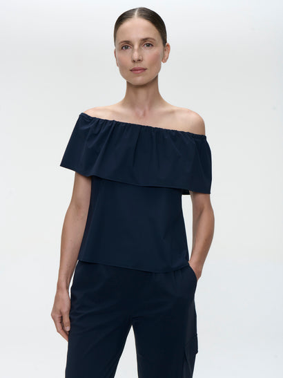 Diane technisch top-shirt | Blauw