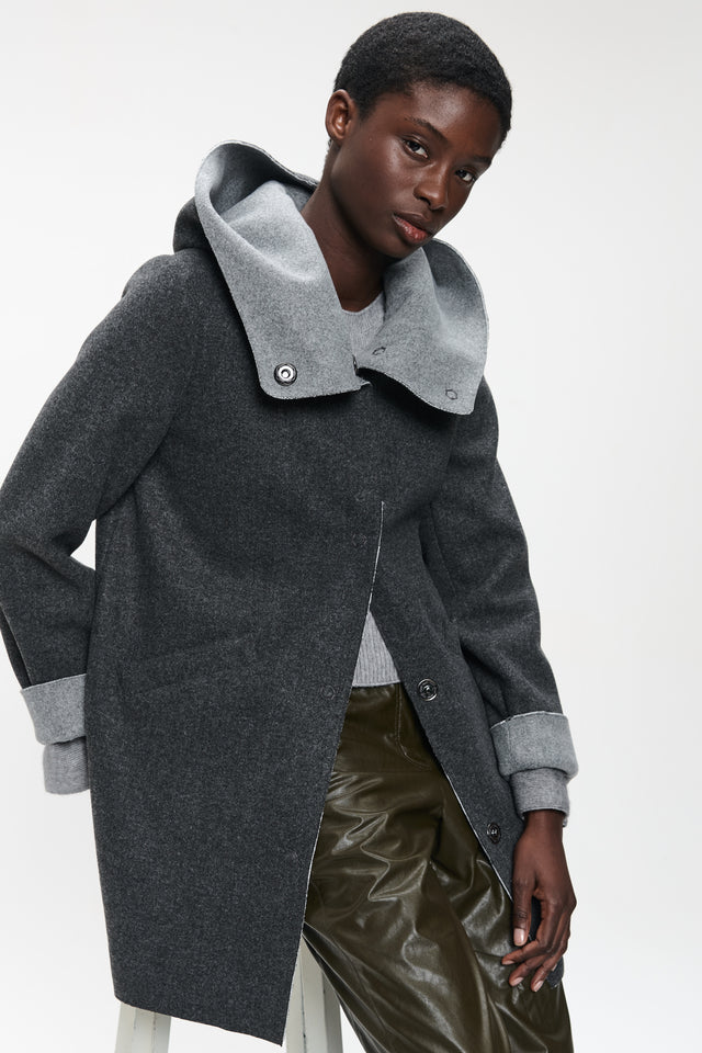 Irlanda hoody winter jacket | Dark Grey