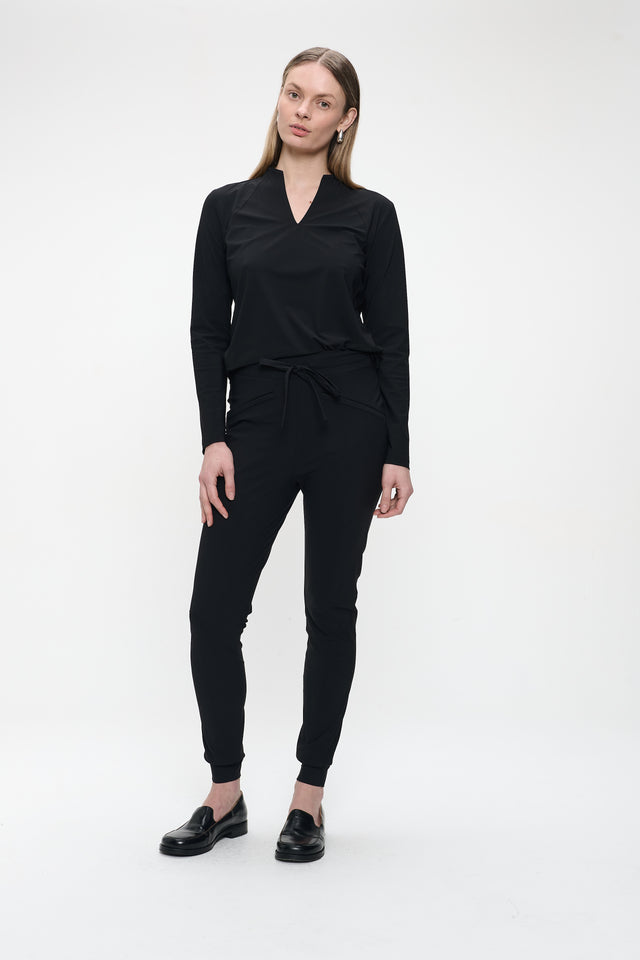Andrea Top LS technical jersey | Black